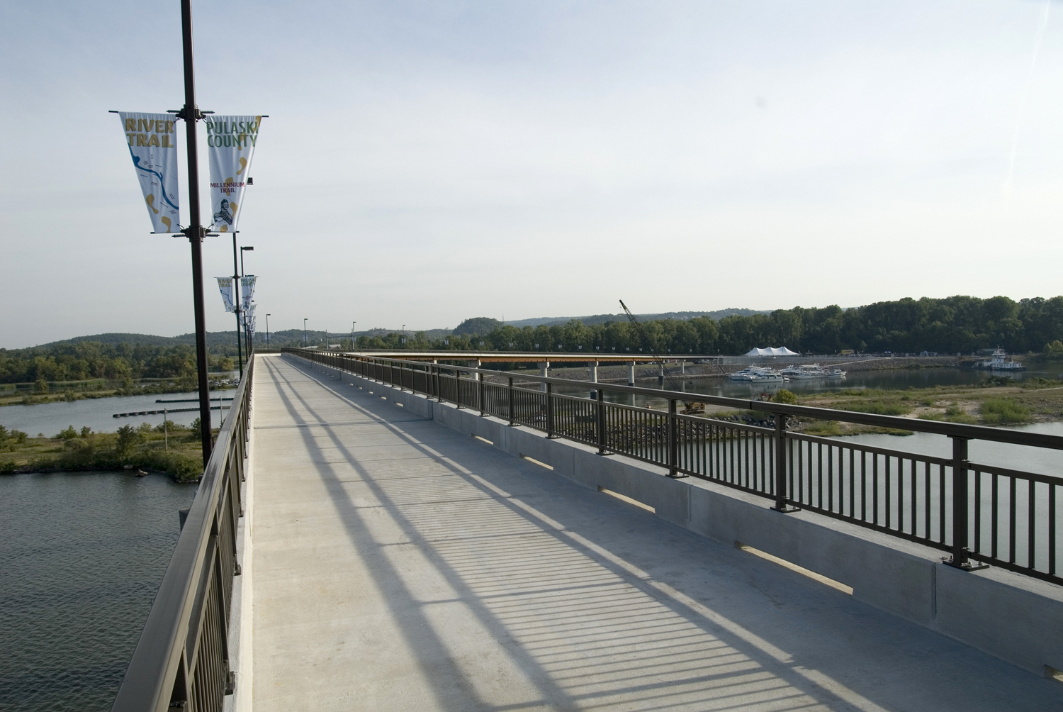 Big_Dam_Bridge_Year_One_093 Calm before chaos. The Big Dam Bridge prior to opening. (photo courtesy of Arkansas Department of Parks & Tourism)