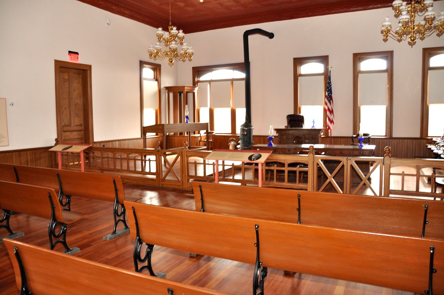 The beautifully restored courtroom.