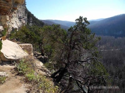 After crawling through a hole in the rock the ledge gets a little narrower but the views get even bigger.