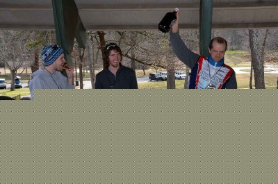 The "A" class series winners (the guy who won is holding the most beer).