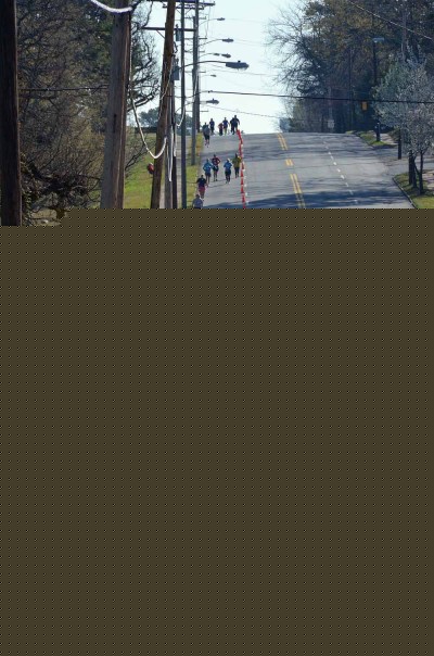 Running up Markham just before the turn on Kavanagh.