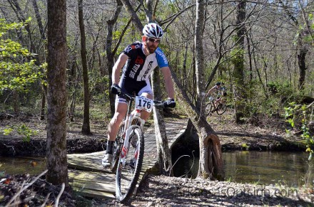 03-10-12_SpaCity6_0281 Local pro-rider, Frank Webber in the lead pack.