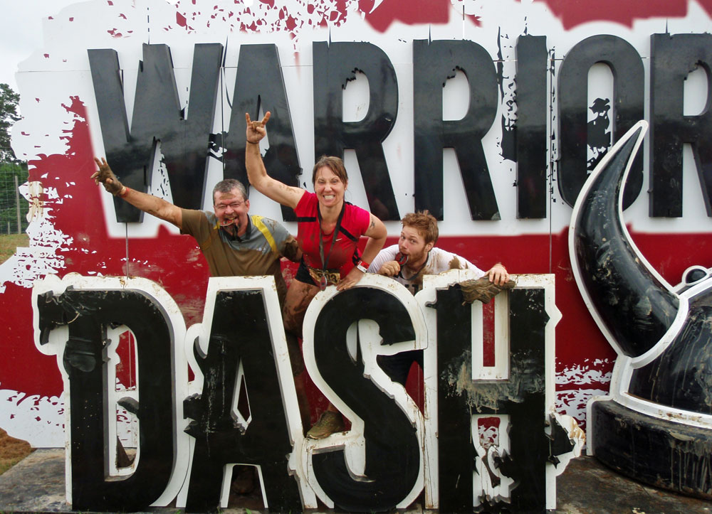 Here we are after finishing, feeling like a WARRIOR!