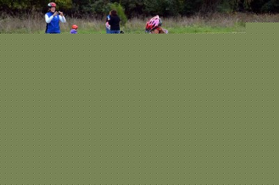 Clearing a log obstacle.