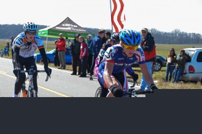 Junior Men's 10-14 winner, Austin Morris, finishes a lap.