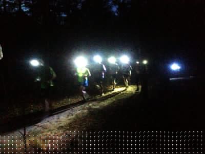 Early on the trail of the 50 mile race on Saturday.
