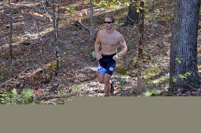 Kyle Grieser finishing the inaugural Iron Mountain Epic XTERRA