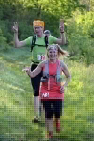 Running with a group of new friends along the Lake Maumelle Spillway.