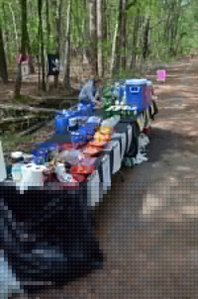 North Shore aid station, complete with pirates.