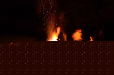 The fire burned all night long.