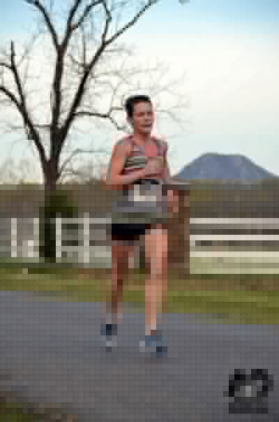 Tracy Tungac running the Capital City 10K last month.