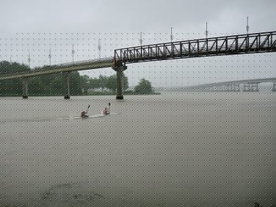 Finishing strong and wet.
