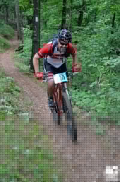 Singlespeeder, Robert Kirby, heading out on his second lap.