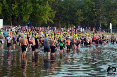 Getting final instructions at the start.