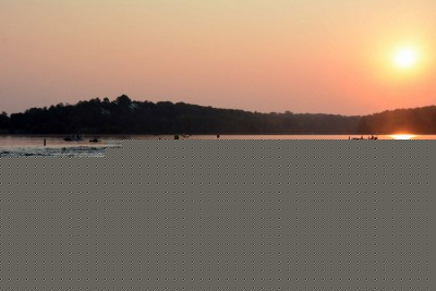 The sun rises on a day of racing.