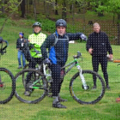 Herding mountain bikers at Hazel Valley Ranch last Spring.