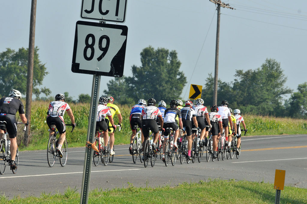 Meanwhile, out on the metric century course.