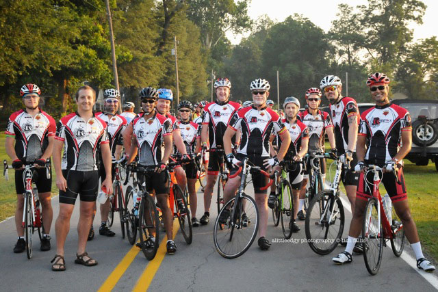 A group from the RevRock riding club before the start.