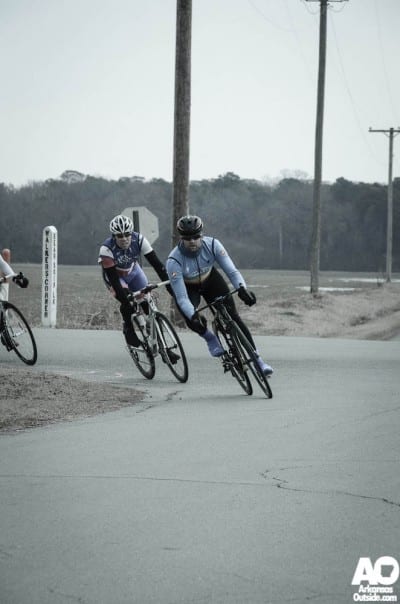Making the turn off Walkers Corner Road.