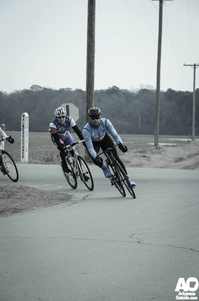 Making the turn off Walkers Corner Road.