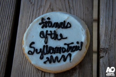 Racers were reminded that this was a fundraiser for FOST with free cookies at check-in.