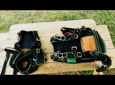 My harness and parachute.