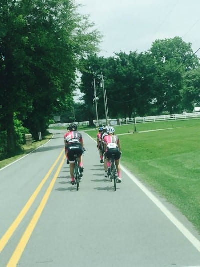 Ladies of CARVE riding in the 2015 Tour de Rock.
