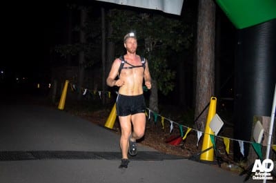 Our son, David, finishing up the 25K,, his longest run to date.