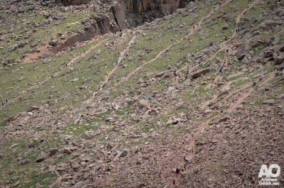 A bit of the trail near the top from above.