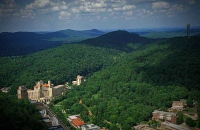 Grand Avenue and Hot Springs National Park in Hot Springs.