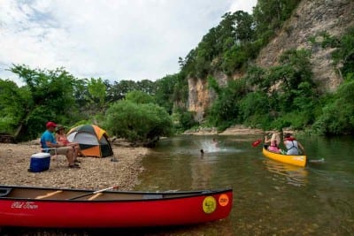 Camping along the Buffalo River is an Arkansas tradition.