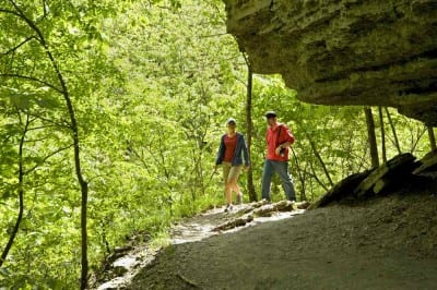 Enjoy hours of hiking among the beauty of Devil's Den State Park.