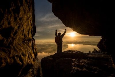An early wake-up can be rewarded with an awesome sunrise at Petit Jean State Park.