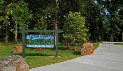 A great place to start on the Ozark Highland Trail at Lake Fort Smith State Park.