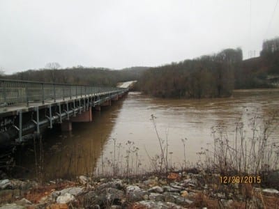 Hwy 65 bridge at about 9 am yesterday(NPS photo)