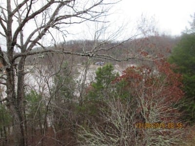 View from the Tyler Bend Visitor Center: Pavilion is visible at center. (NPS photo)