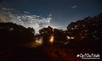 Camping at night