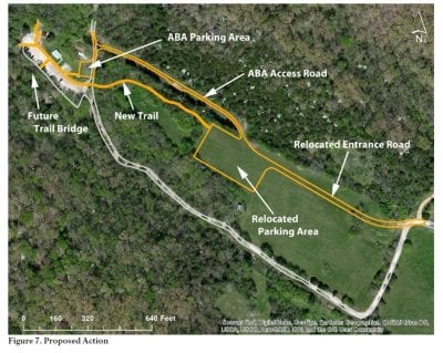 Concept plan for Lost Valley area improvements.