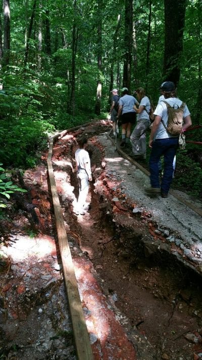 Lost Valley Trail damage after spring floods in 2015. Photo: NPS