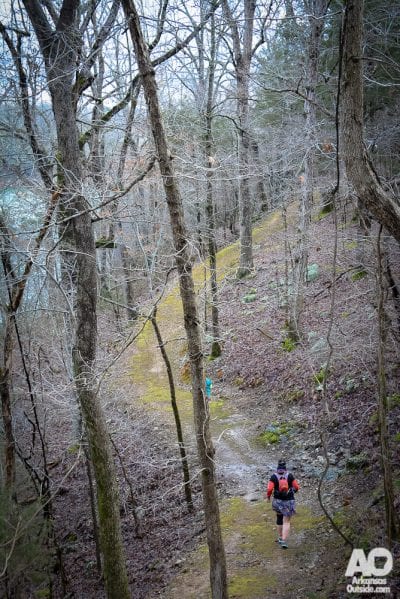 Heading up the trail.