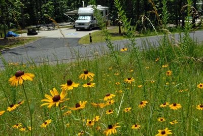Camping at Lake Fort Smith State Park