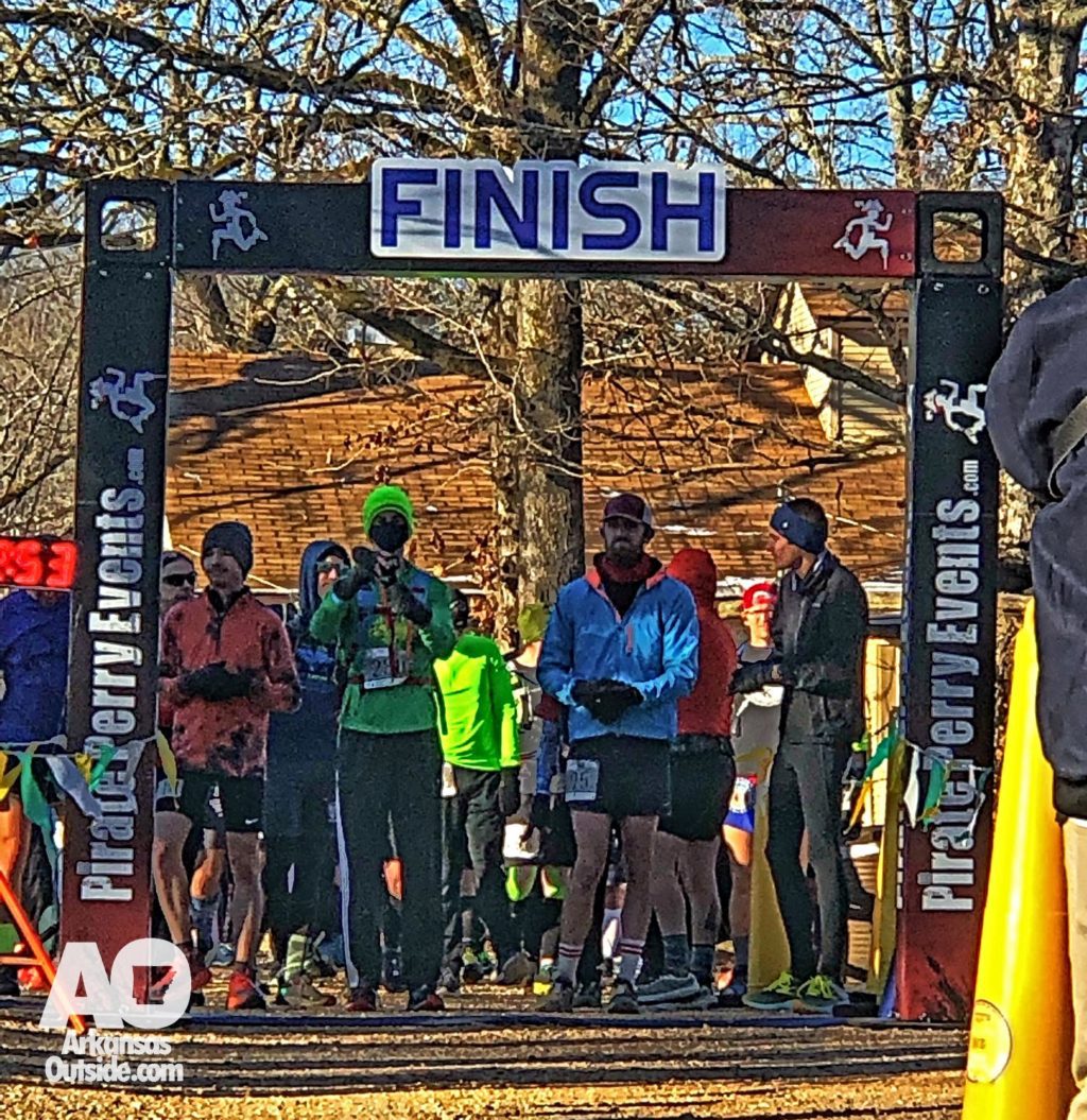 Waiting to start the race.