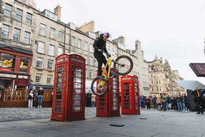 Danny MacAskill Dropping off a Red Telephone Booth