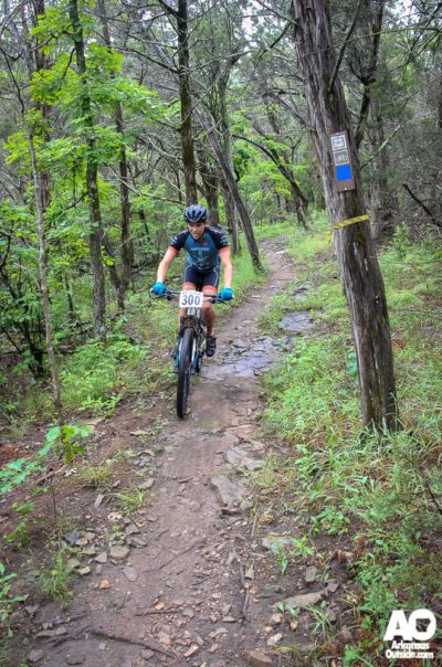 Rider on the Syllamo Trail in the Ozark-St. Francis National Forest