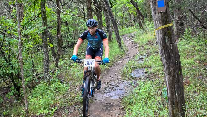 Rider on the Syllamo Trail in the Ozark-St. Francis National Forest