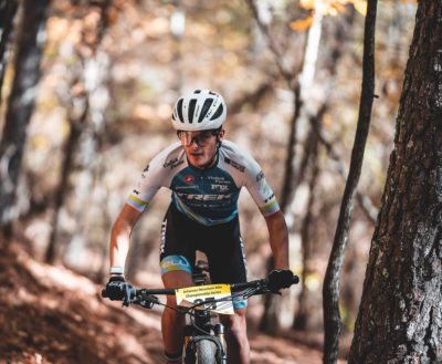 Cayden Parker of Hot Springs, who recently placed 20th in the world at the UCI World Cup in the Czech Republic, is shown participating in the 2021 edition of the Güdrun Mountain Bike Festival.)