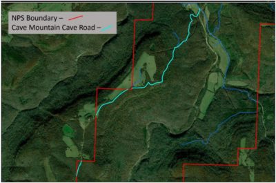 Map of Cave Mountain Road