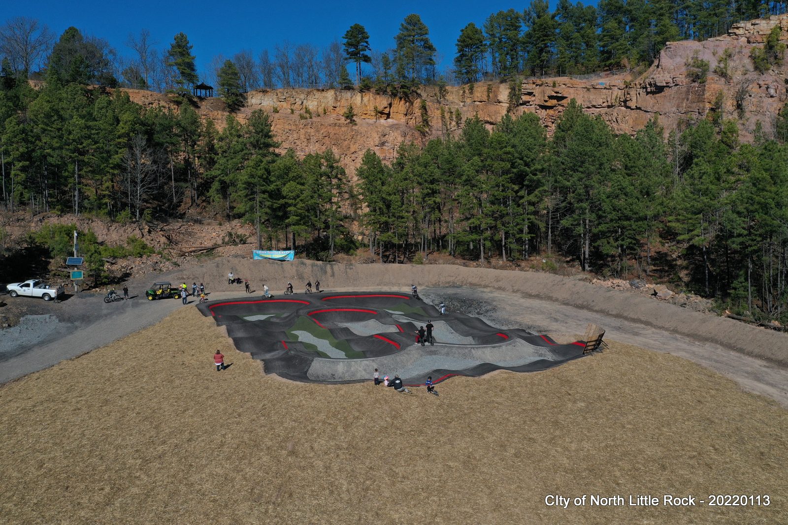 One of the best locations for a pump track you'll see.