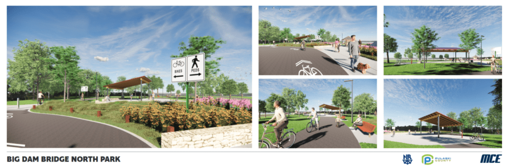 Proposed North Plaza at the Big Dam Bridge.
