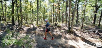 Runner leaving the E-Tower aid station.